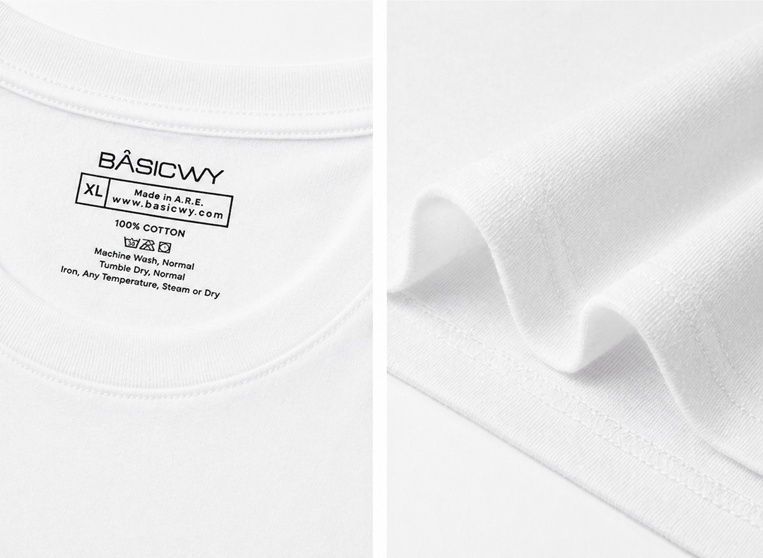 Basicwy white Regular Fit Tee