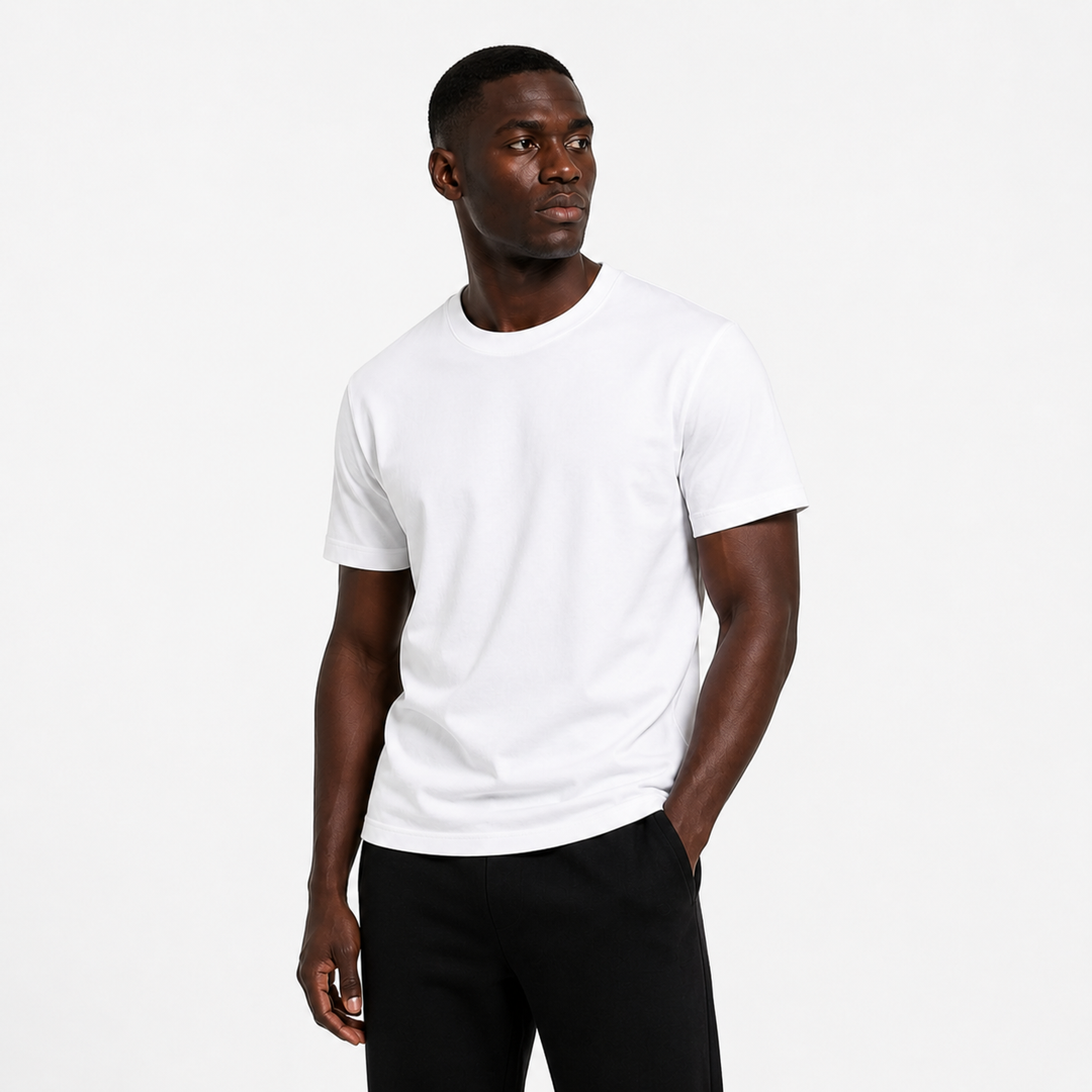 Basicwy white Regular Fit Tee