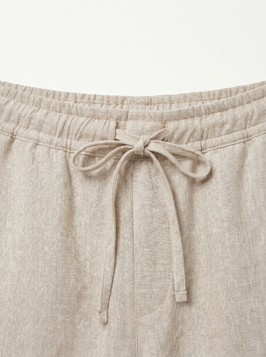 ٍٍRelaxed Linen Trousers - Oatmeal