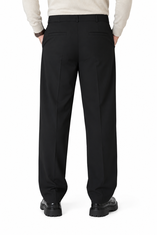 Old Money Tailored Pants-Black