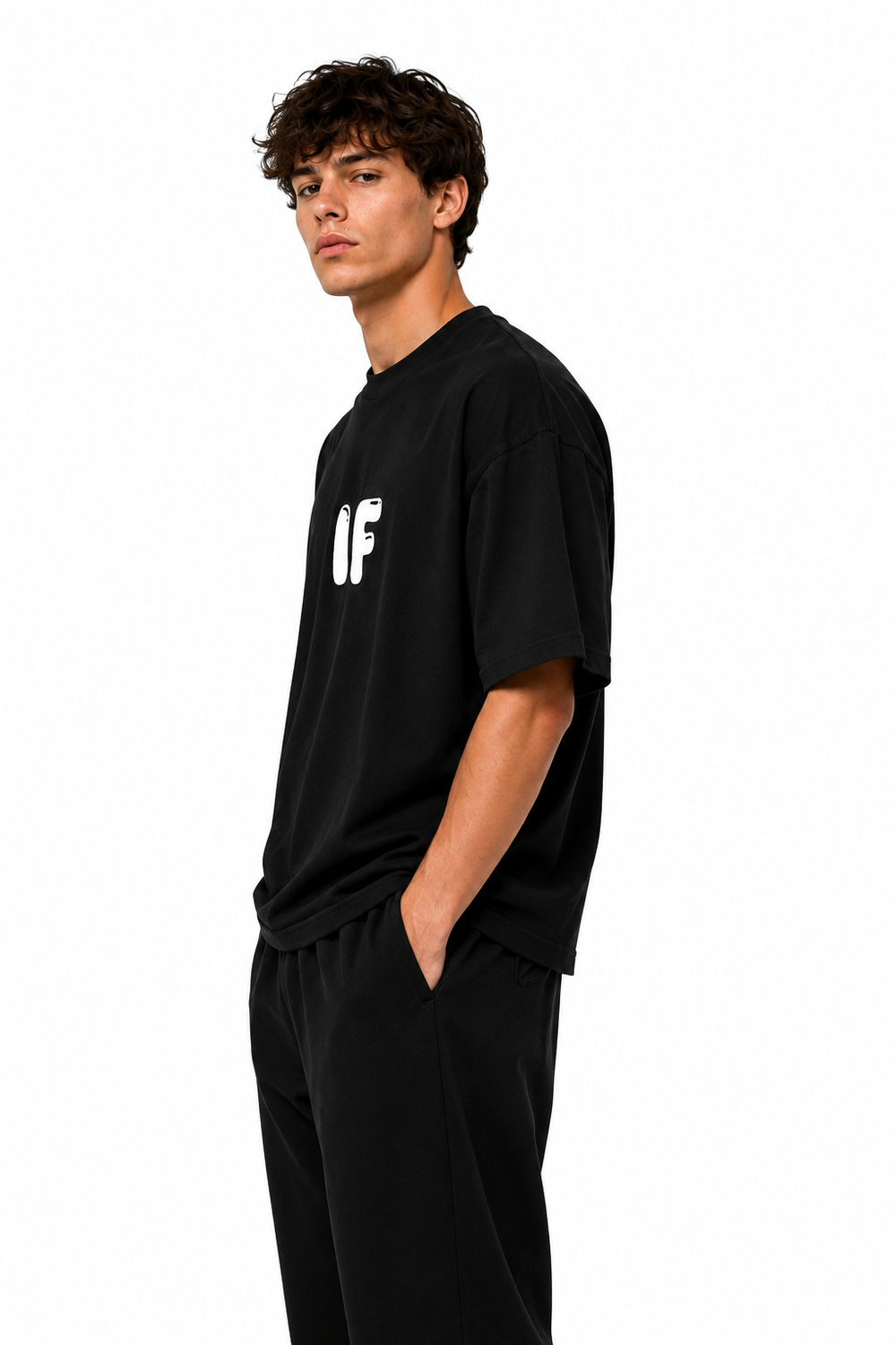 IF Oversized Tee Deeb Black