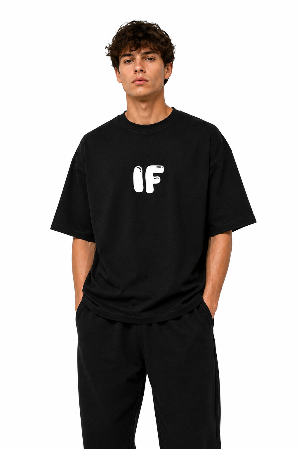IF Oversized Tee Deeb Black