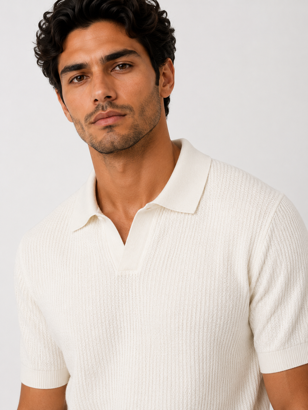 Milano Knit Polo White