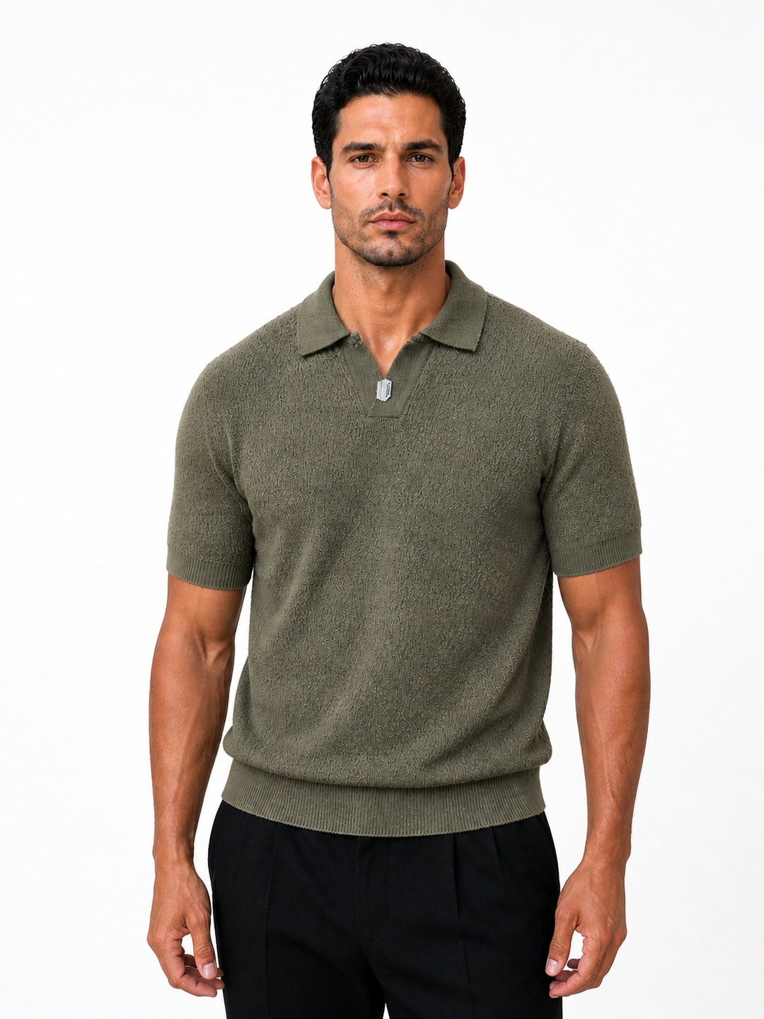 Premium Knit Polo Dark Olive