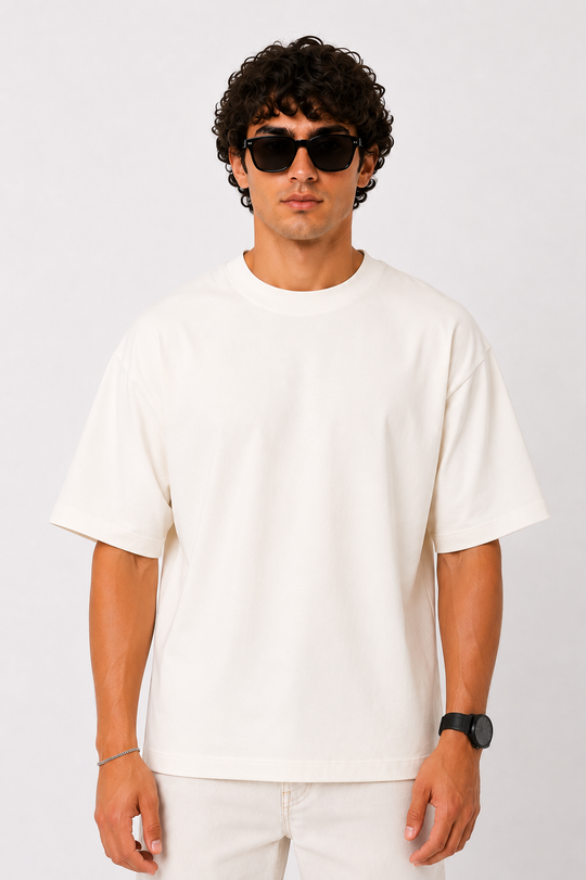 Basicwy oversize tee off white