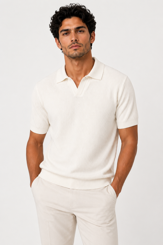 Milano Knit Polo White