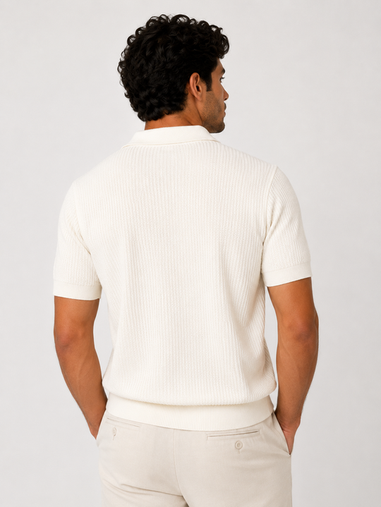 Milano Knit Polo White