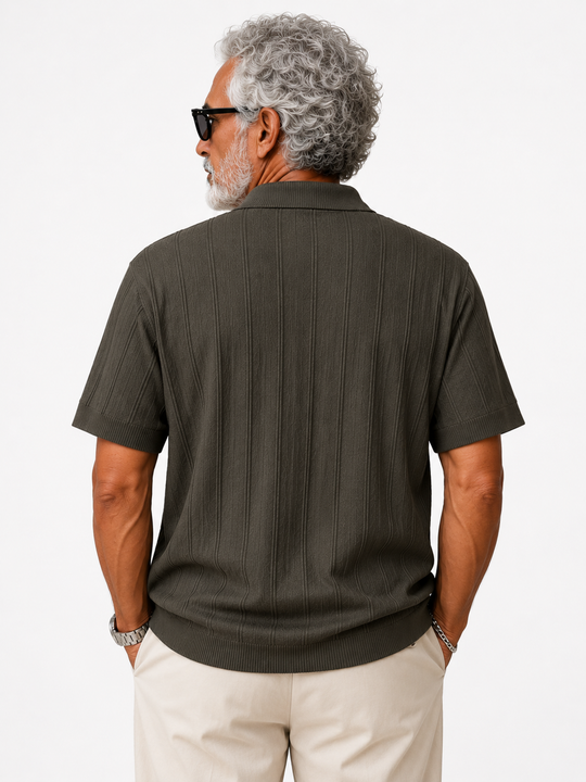 Monaco Zip Polo Dark Olive