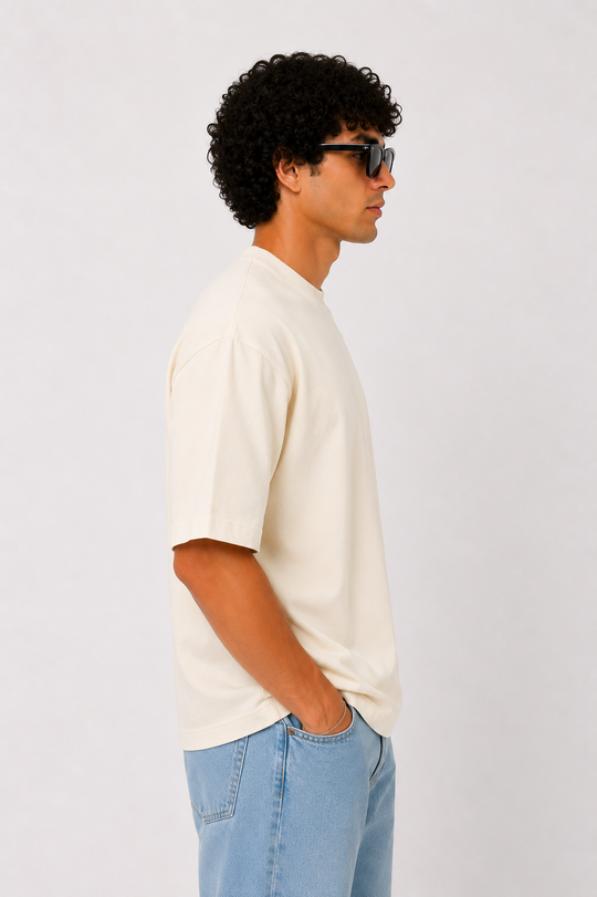 Basicwy oversize tee creamy