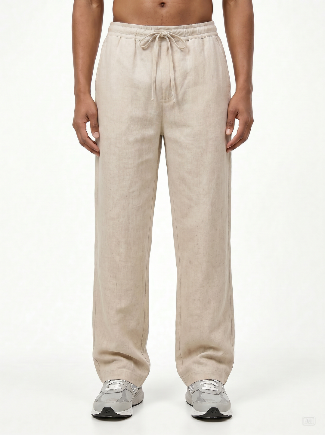 ٍٍRelaxed Linen Trousers - Oatmeal
