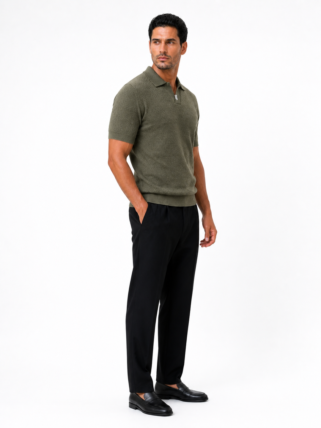 Premium Knit Polo Dark Olive