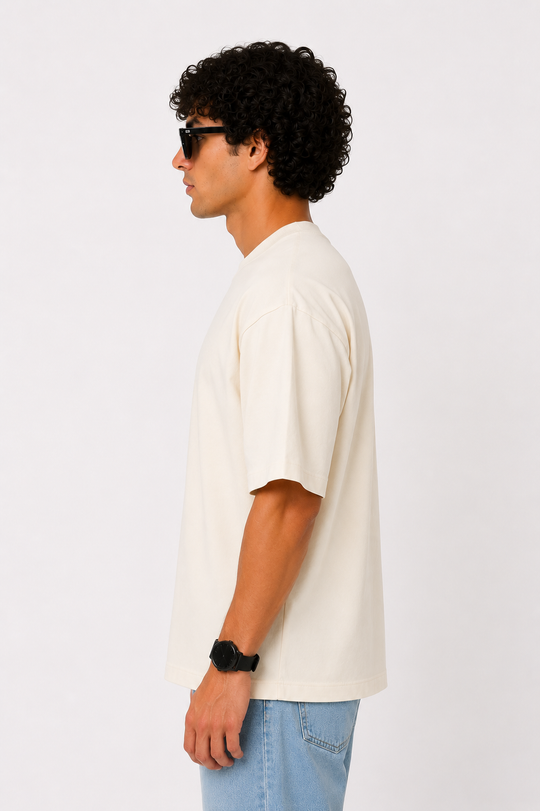 Basicwy oversize tee creamy