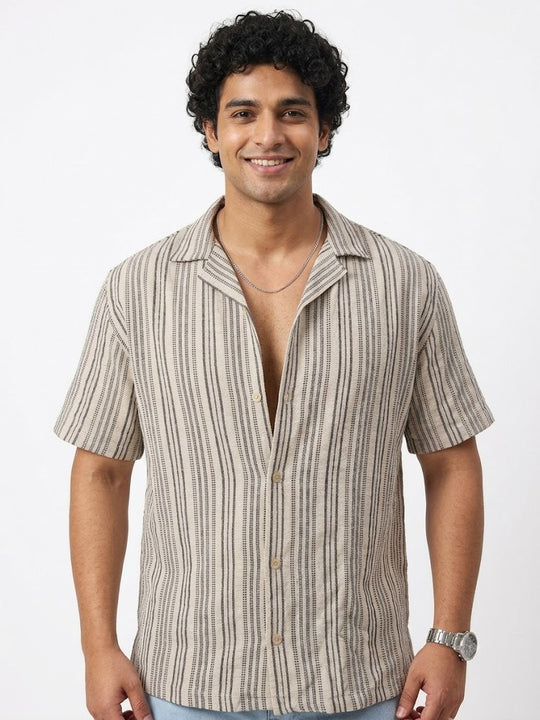 Linen Stripe Resort Shirt