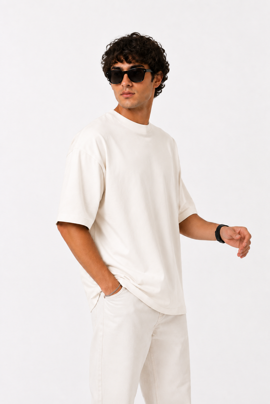 Basicwy oversize tee off white