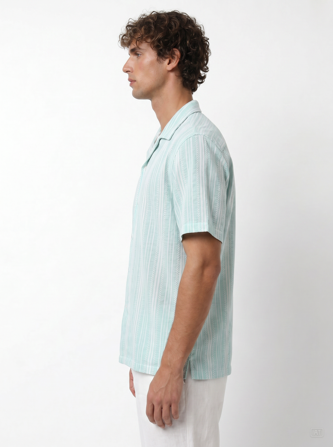 Aqua Jacquard Shirt