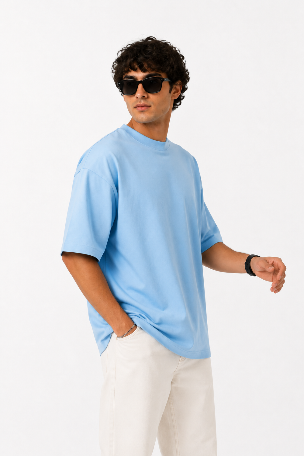 Basicwy oversize tee Baby blue