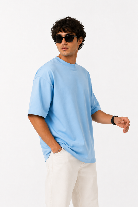 Basicwy oversize tee Baby blue