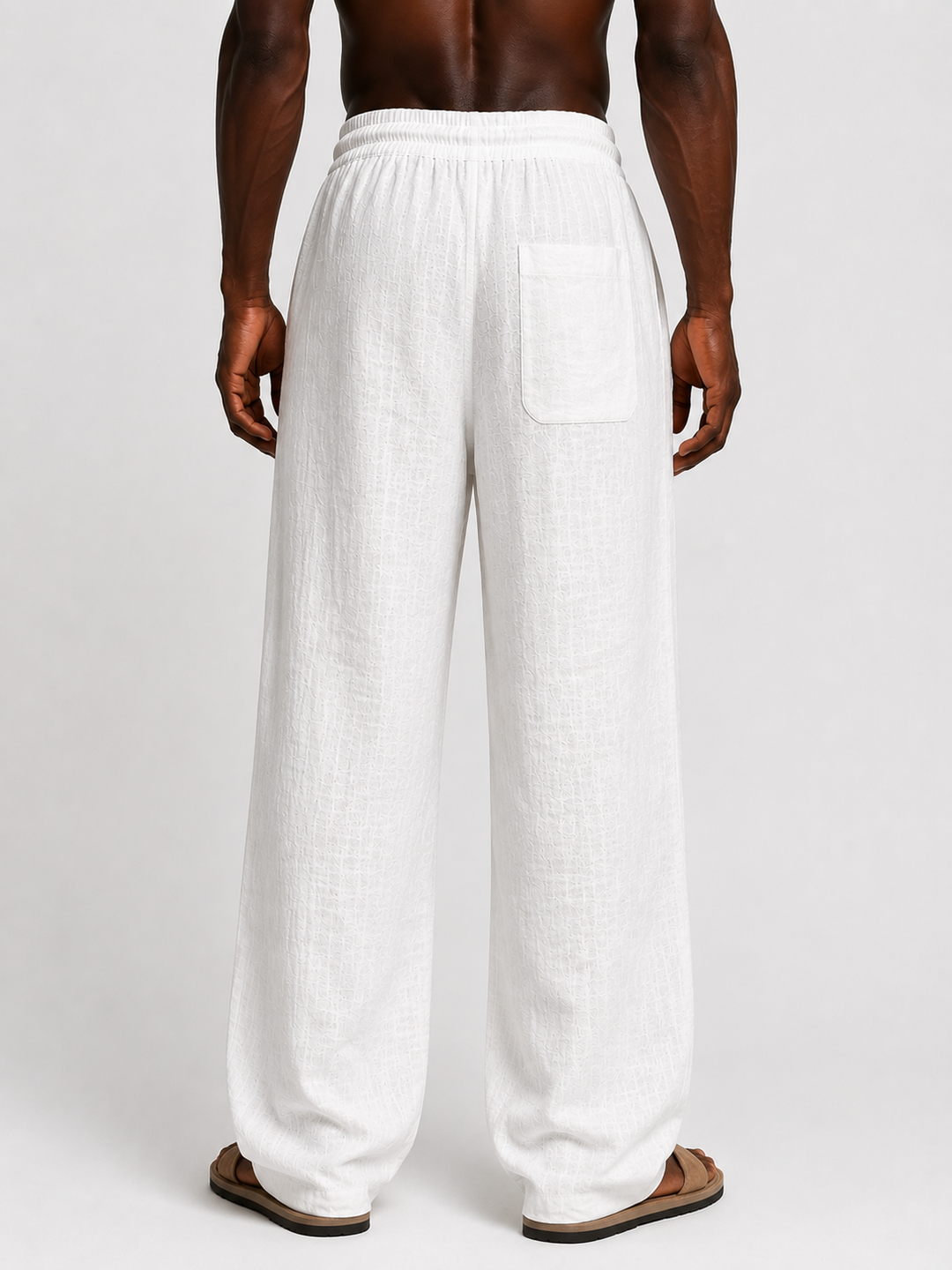 White Linen Wide Leg