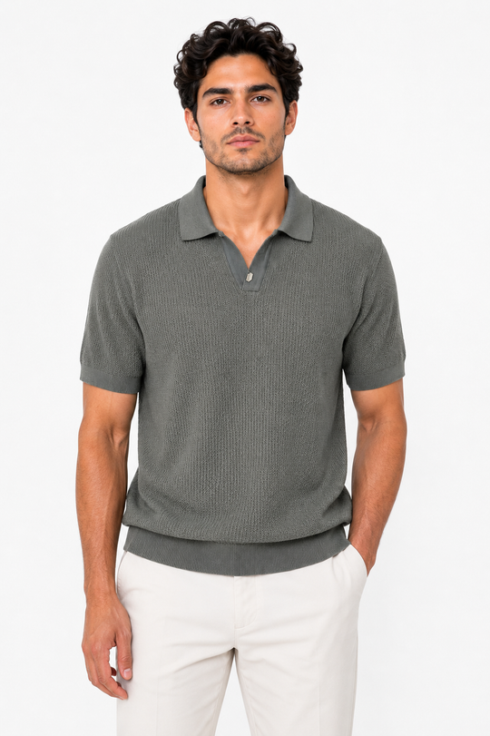 Milano Knit Polo Dusty Olive