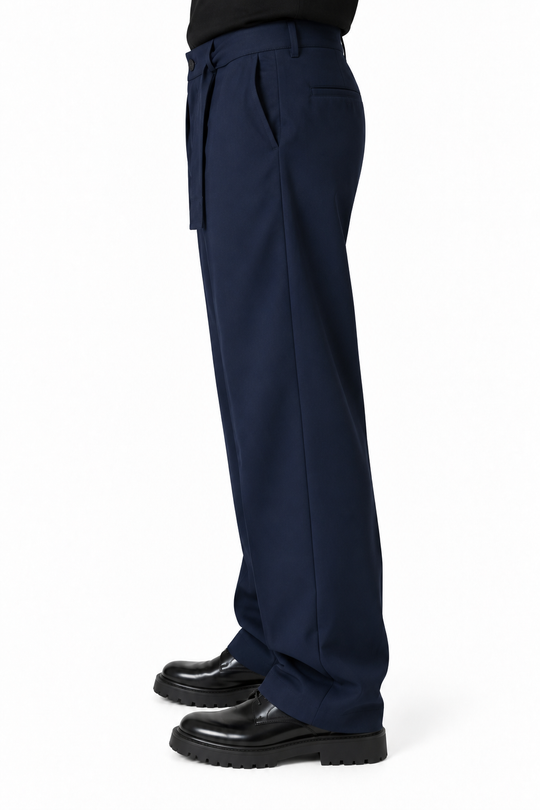 Old Money Tailored Pants-Midnight Navy