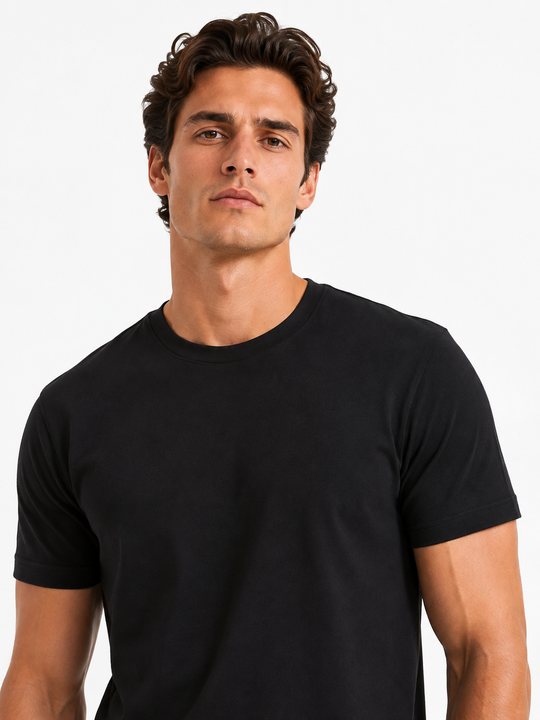 Basicwy Black Regular Fit Tee