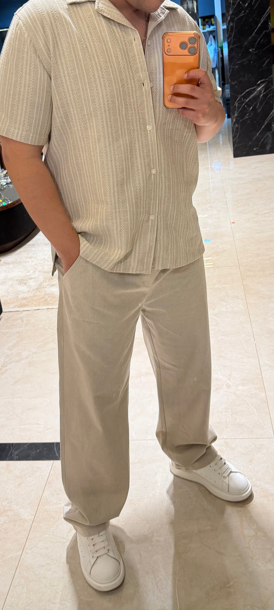 Old Money Set & Jacquard Shirt + Linen Pants