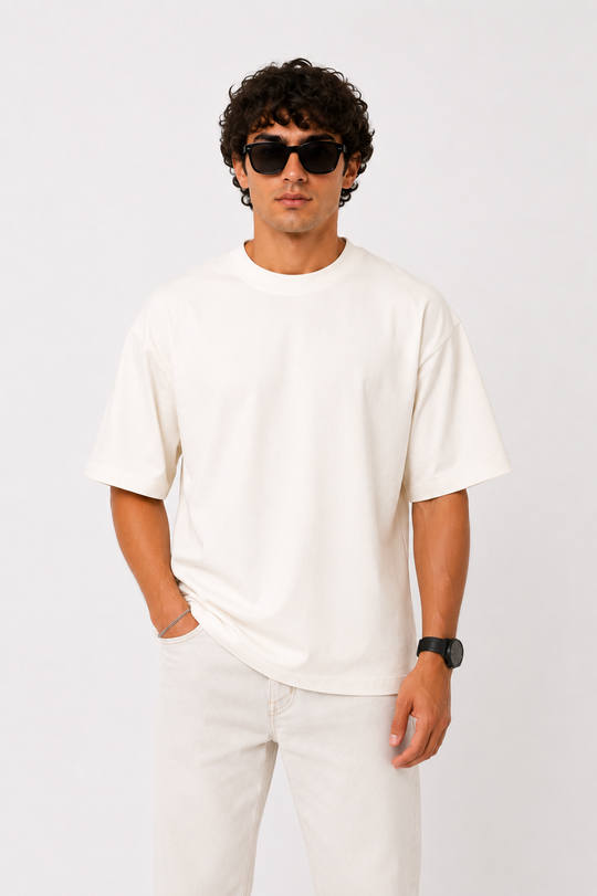 Basicwy oversize tee off white