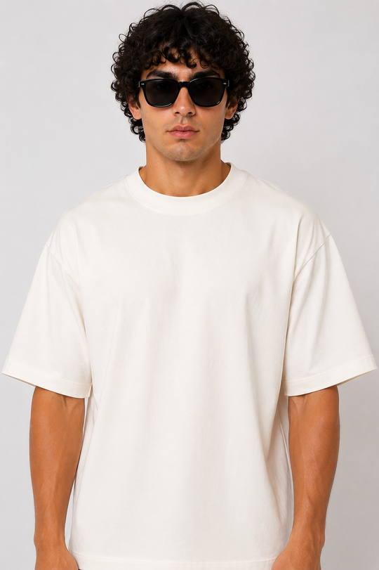 Basicwy oversize tee off white