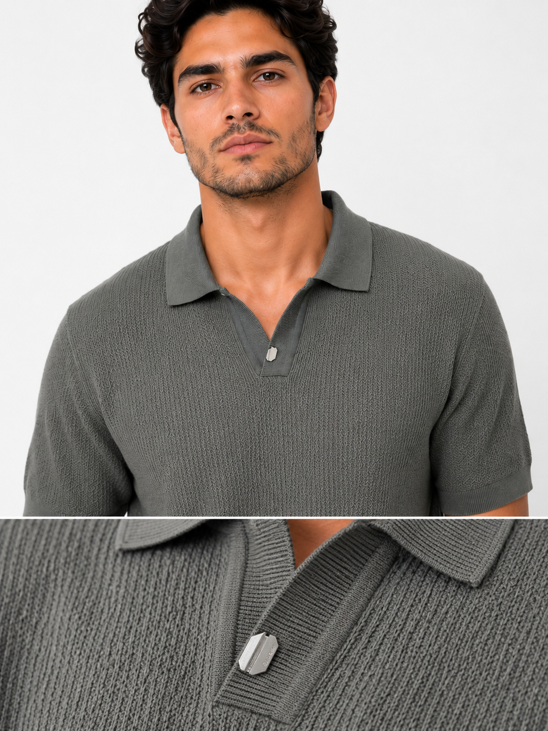 Milano Knit Polo Dusty Olive