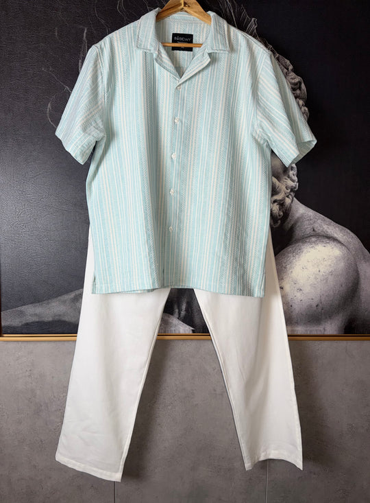 Aqua Jacquard Shirt