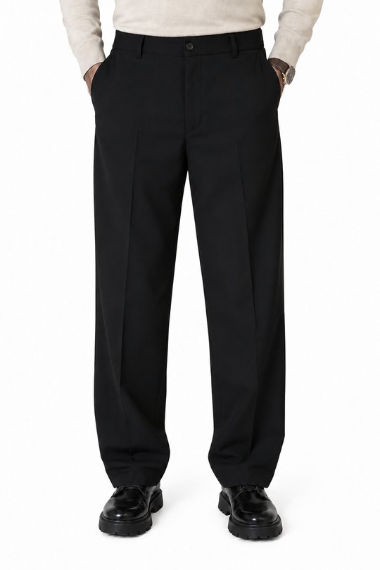 Old Money Tailored Pants-Black