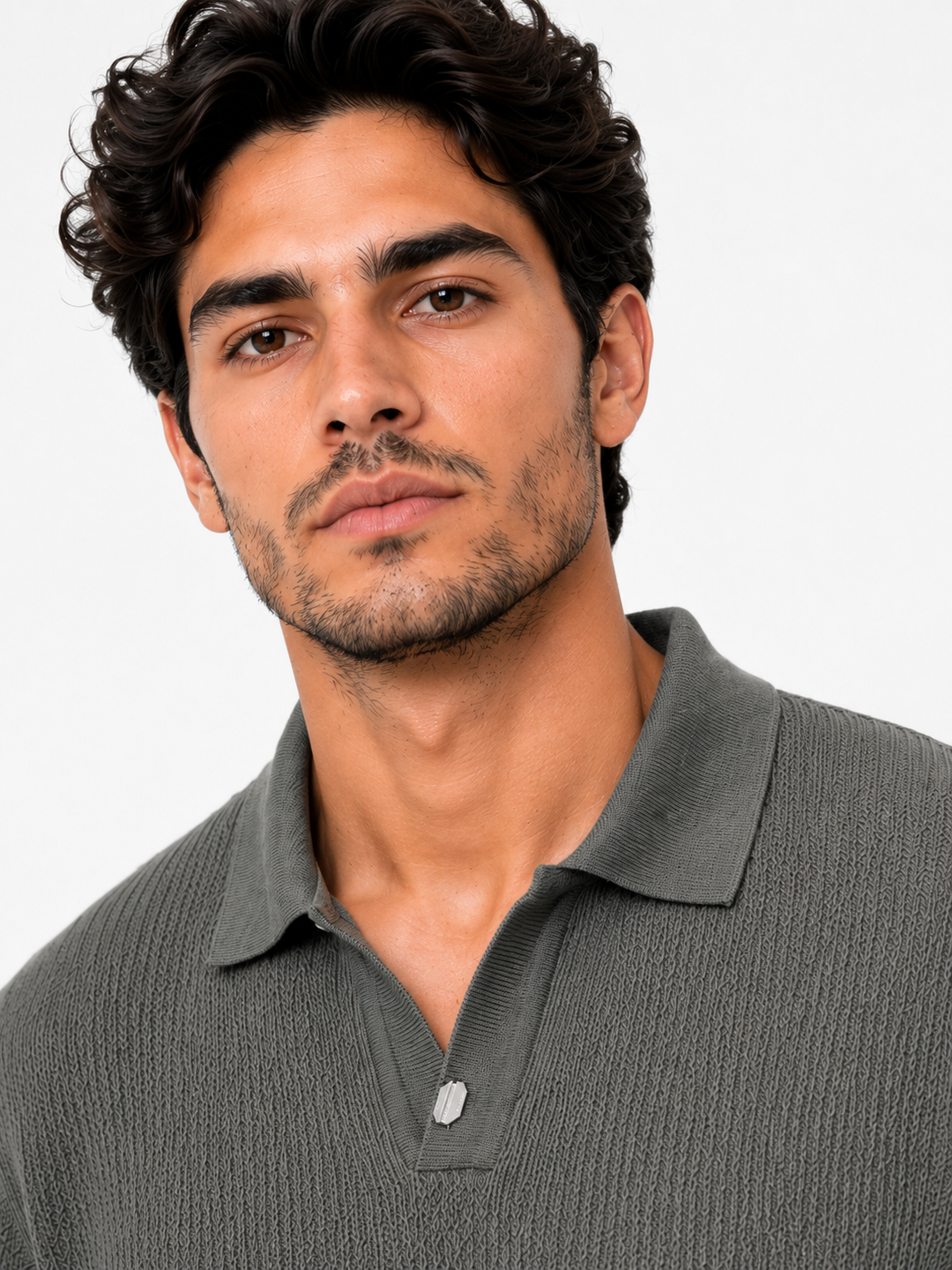Milano Knit Polo Dusty Olive