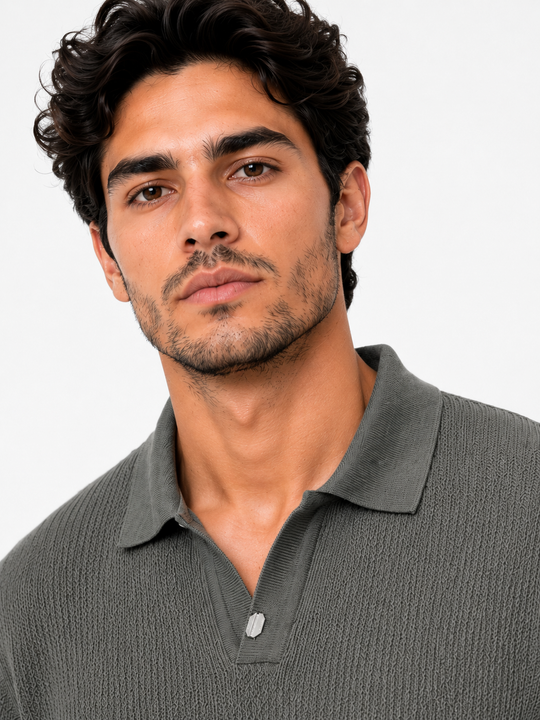 Milano Knit Polo Dusty Olive