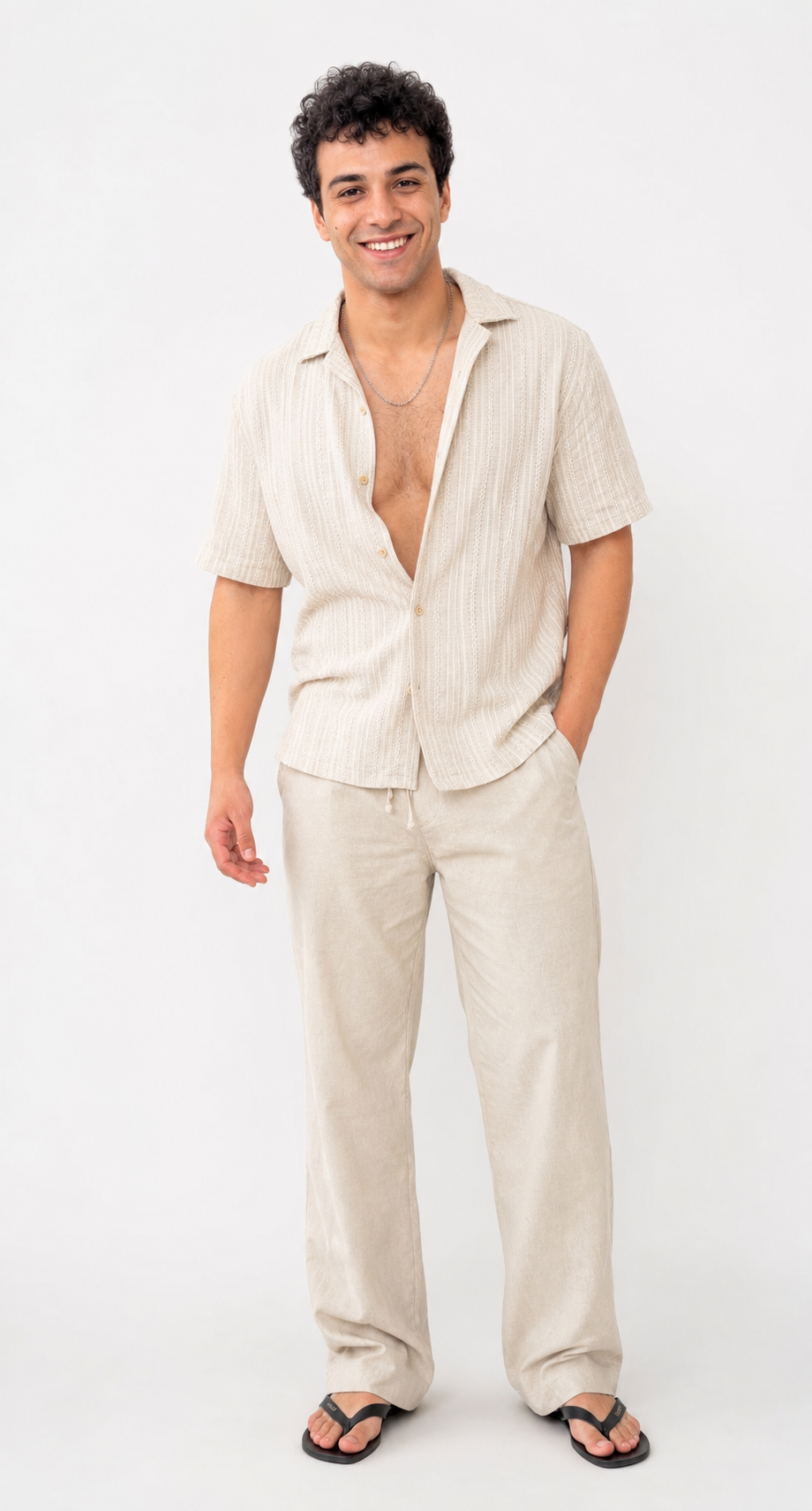 Old Money Set & Jacquard Shirt + Linen Pants