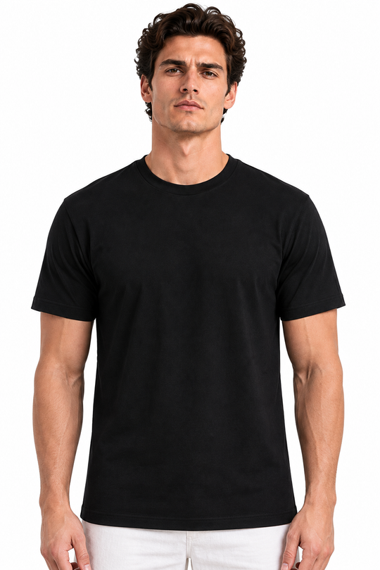 Basicwy Black Regular Fit Tee