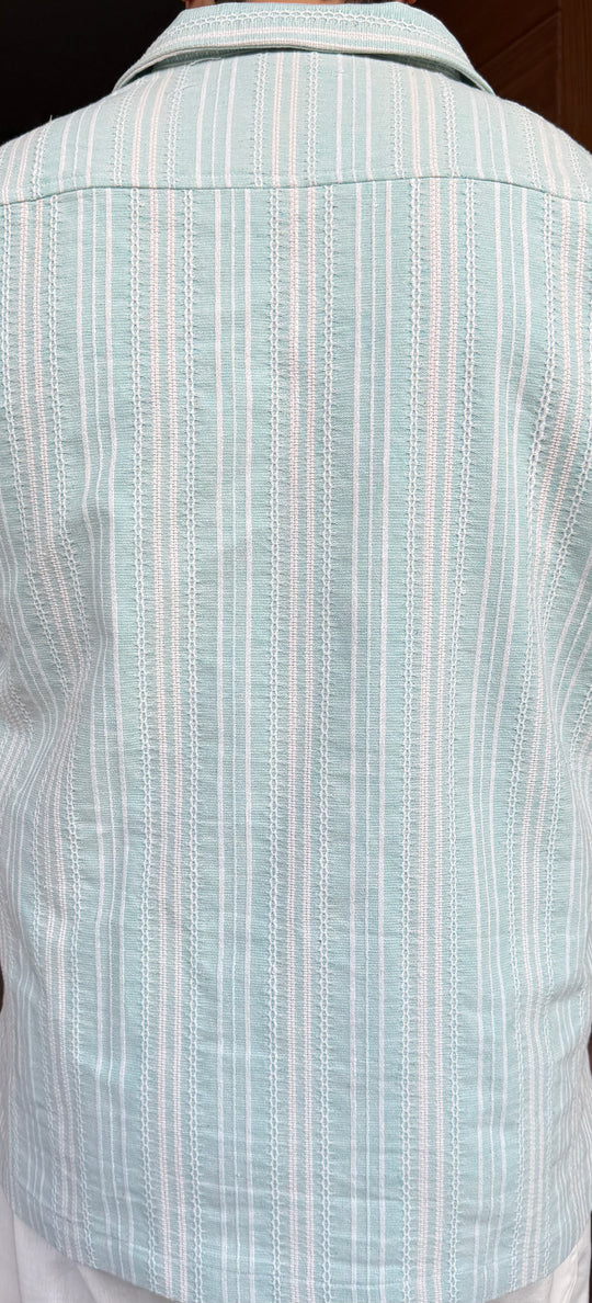 Aqua Jacquard Shirt