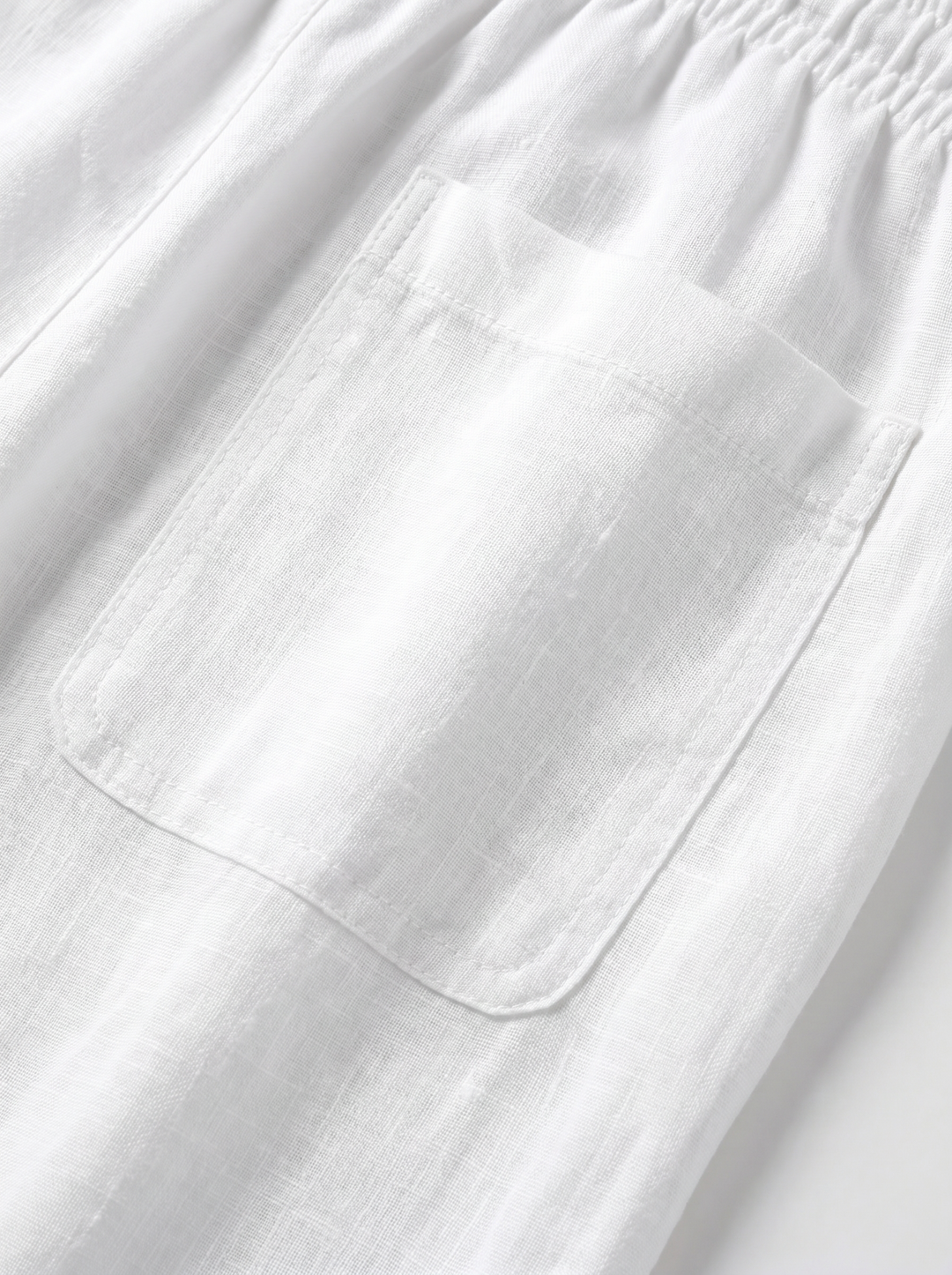 White Linen Relaxed Fit pants