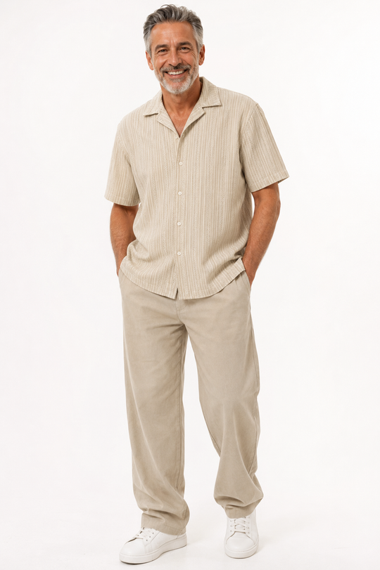 Old Money Set & Jacquard Shirt + Linen Pants