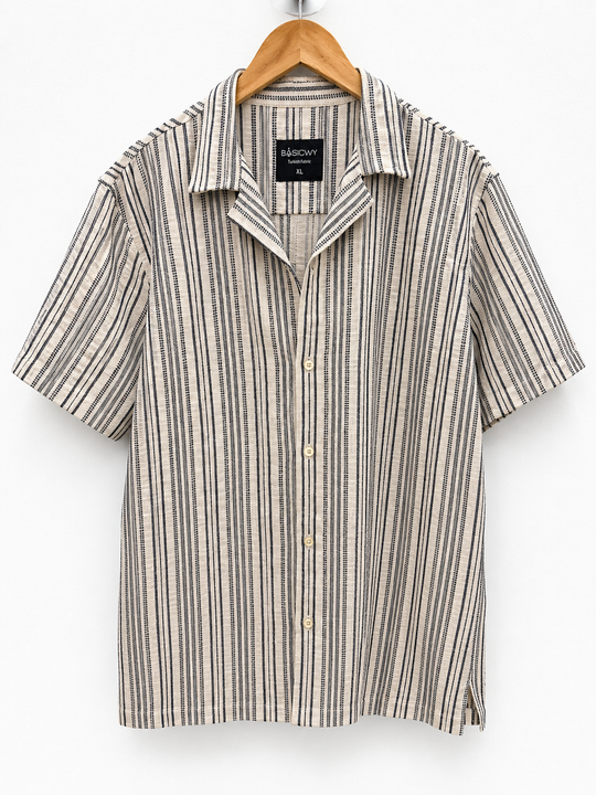 Linen Stripe Resort Shirt