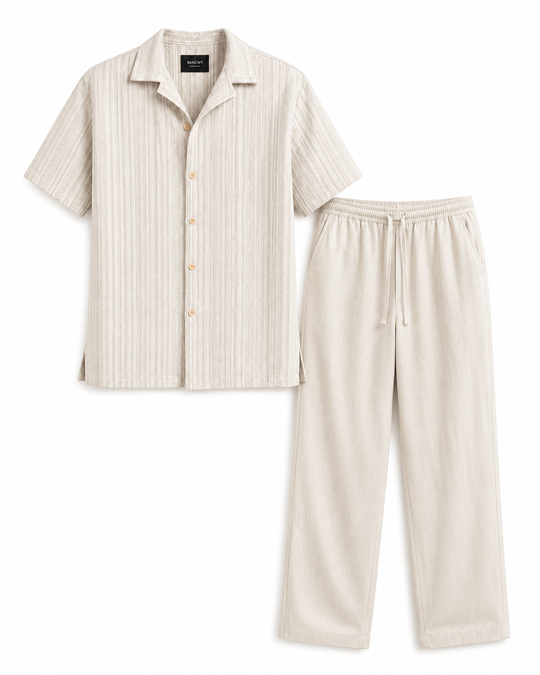Old Money Set & Jacquard Shirt + Linen Pants