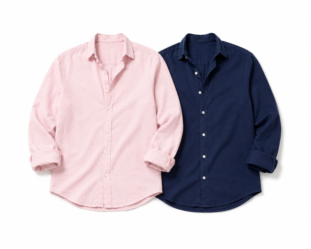 Shirt Duo – Navy & Pink