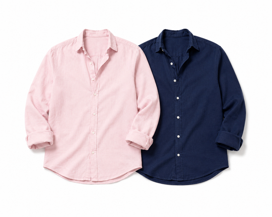 Shirt Duo – Navy & Pink