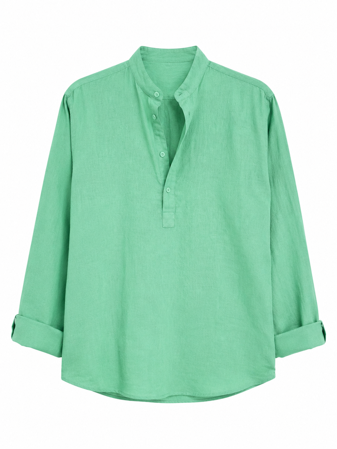 Linen Popover Shirt Seafoam Green