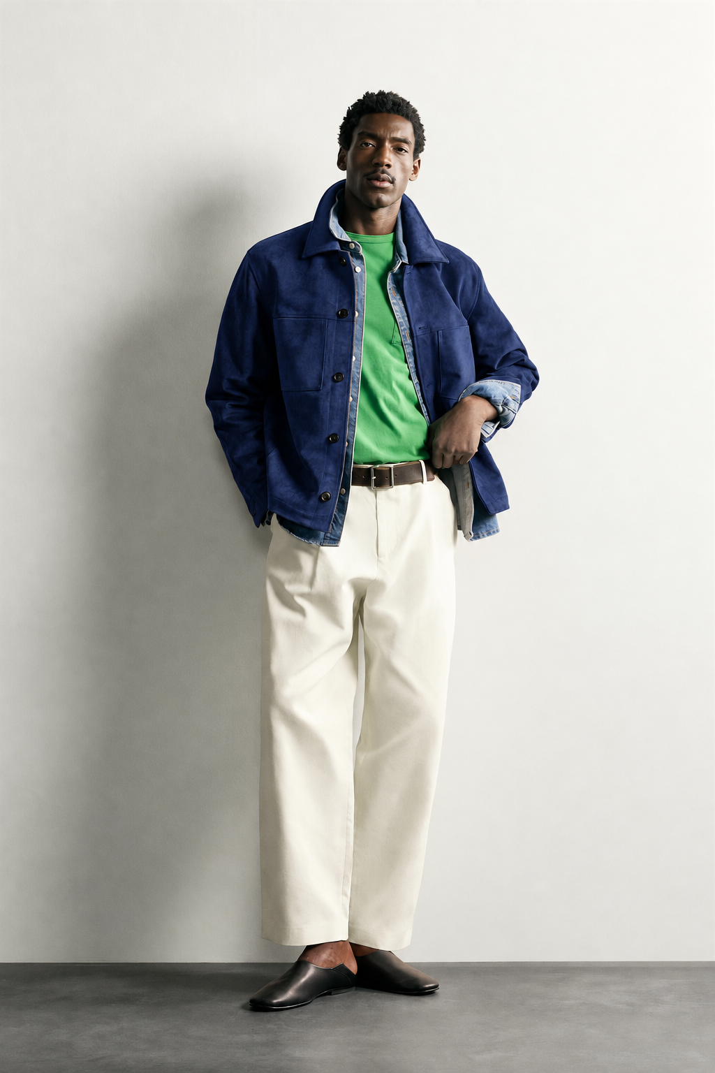 Premium Suede Jacket – Deeb Blue