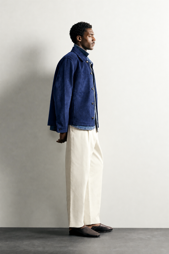 Premium Suede Jacket – Deeb Blue