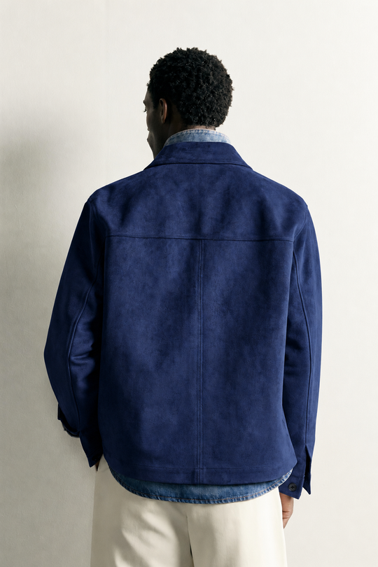 Premium Suede Jacket – Deeb Blue