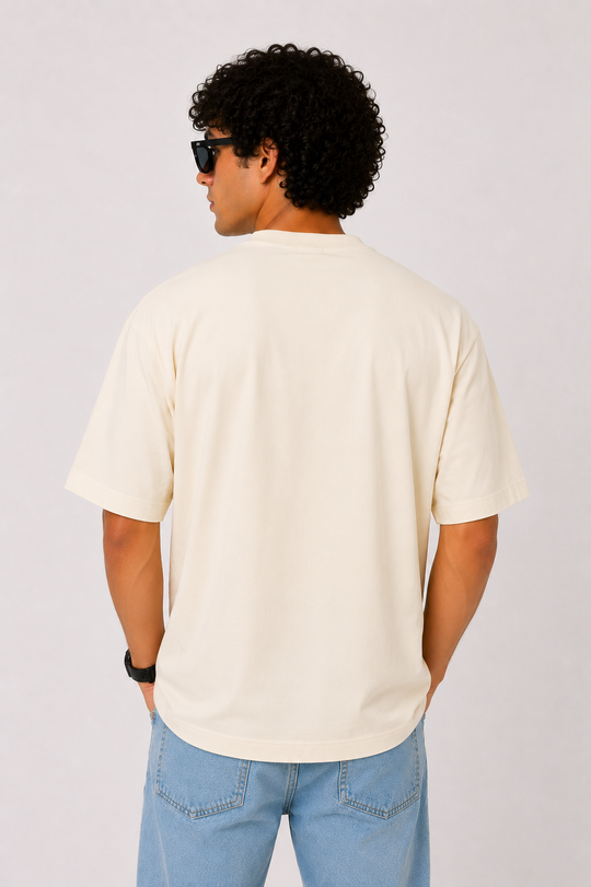 Basicwy oversize tee creamy