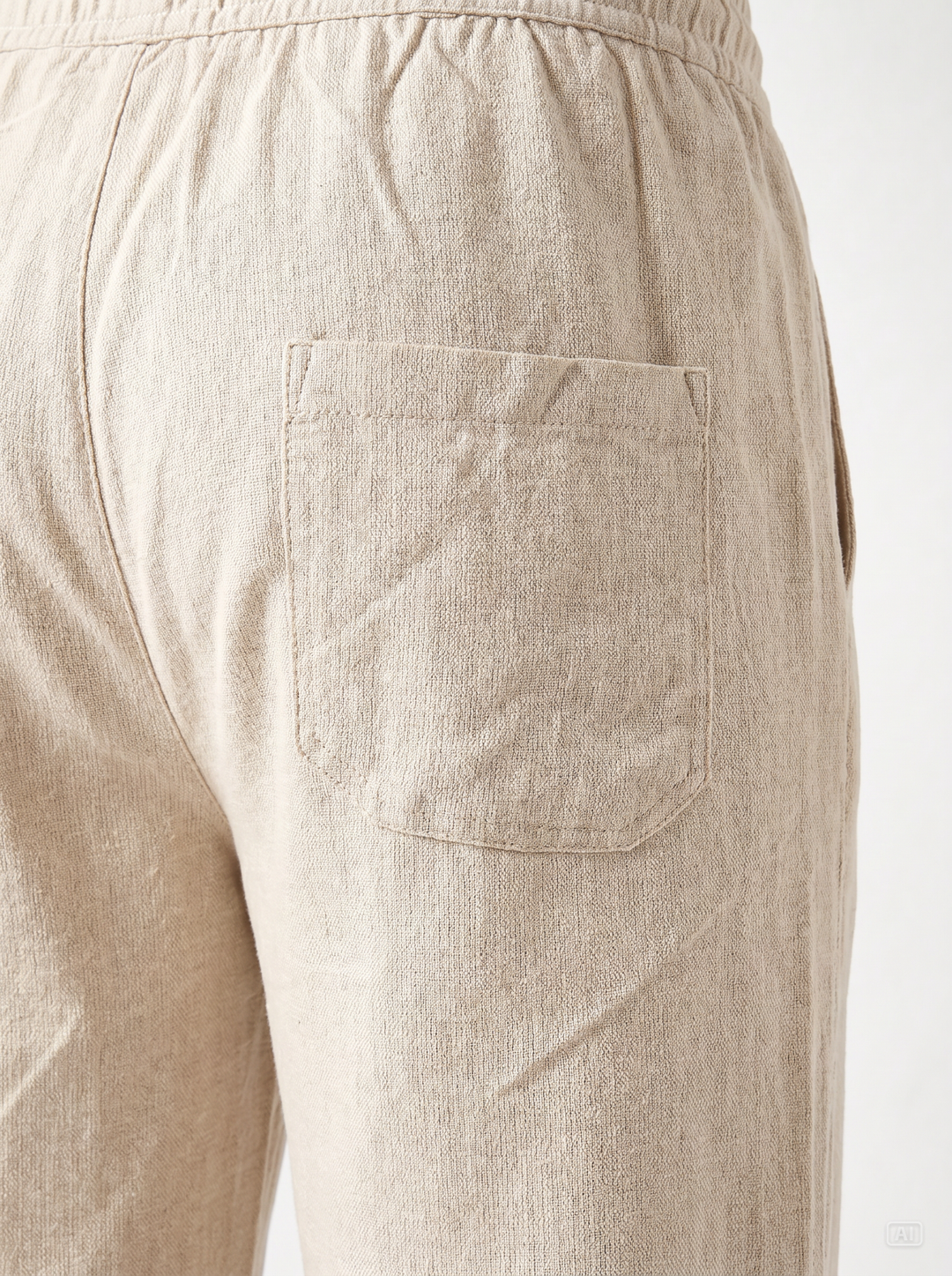 ٍٍRelaxed Linen Trousers - Oatmeal