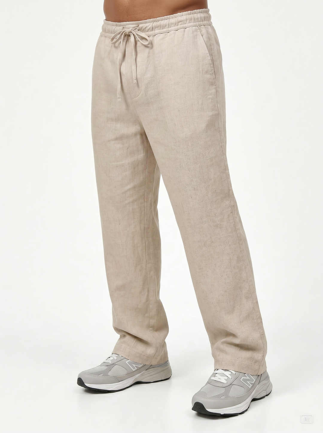 ٍٍRelaxed Linen Trousers - Oatmeal