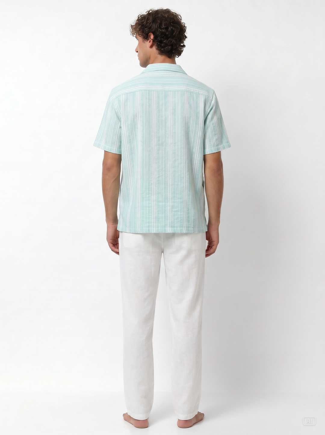Aqua Jacquard Shirt